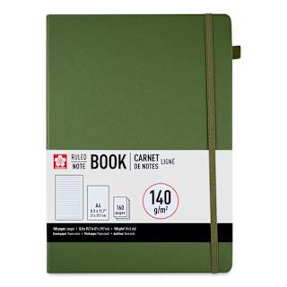 Sakura Notebook - Pine Needle, 8.3" x 11.7", Ruled