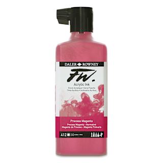 Daler-Rowney FW Acrylic Water-Resistant Artists Ink - 6 oz, Process Magenta