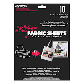 Jacquard Inkjet Fabric - 8-1/2" x 11", Cotton, Pkg of 10