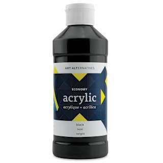 Art Alternatives Economy Acrylic -  Black, 475 ml