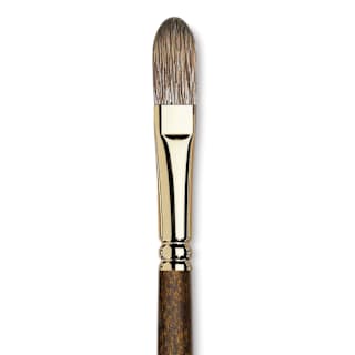 Winsor & Newton Monarch Mongoose Brush - Filbert, Long Handle, Size 10