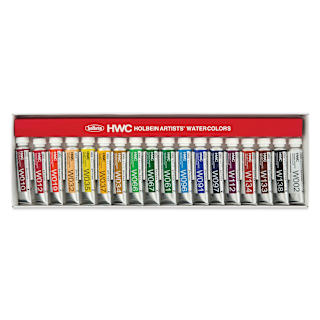 Holbein Artists' Watercolors - Set of 18, Assorted Colors, 5 ml Tubes