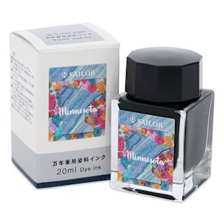 Sailor USA State Ink - Minnesota, Northern Lights Blue Gray, 20 ml
