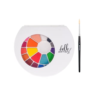 Hello Artist Watercolor Cakes with Brush, Set of 24