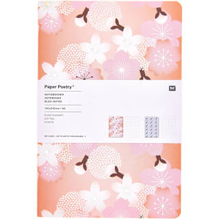 Rico Design Sakura Orange/Blue Set - Dotted, 2 Books/Pkg., A5 (5.7" x 8.3")
