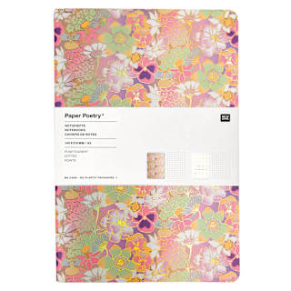 Rico Design Pansies/Grid Set - Dotted, 2 Books/Pkg., A5 (5.7" x 8.3")