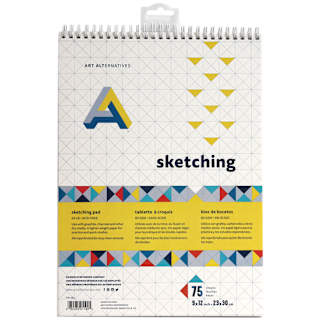Art Alternatives Spiral Bound Sketch Pad - 75 Sheets, White, 9" x 12"