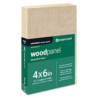 Ampersand Woodpanel - 4" x 6", 1-1/2" Cradle