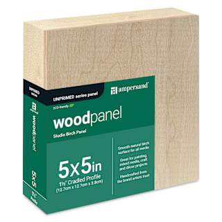 Ampersand Woodpanel - 5" x 5", 1-1/2" Cradle