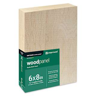 Ampersand Woodpanel - 6" x 8", 1-1/2" Cradle