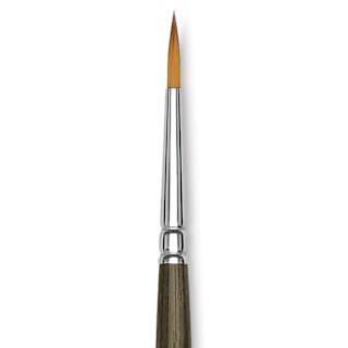 Blick Studio Short Handle Synthetic Brush - Round, Black Handle, Size 2