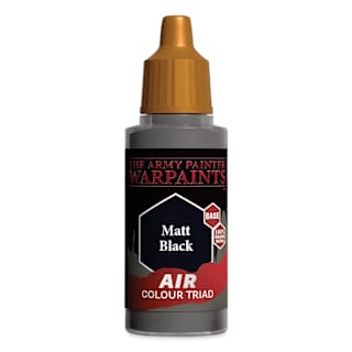 The Army Painter Warpaints Air Acrylic Airbrush Paint - Matte Black, 18 ml bottle