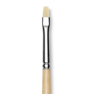 Utrecht Rhenish Pure Hog Bristle Brush - Bright, Size 1, Long Handle
