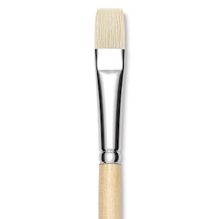 Utrecht Rhenish Pure Hog Bristle Brush - Bright, Size 6, Long Handle