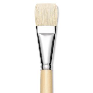 Utrecht Rhenish Pure Hog Bristle Brush - Bright, Size 14, Long Handle