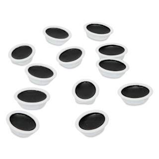 Prang Watercolor Refills - Oval, Pkg of 12 Black, Half Pans