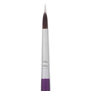 Silver Brush Silver Silk 88 Synthetic Brush - Short Handle, Needle Point Liner, Size 8