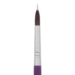 Silver Brush Silver Silk 88 Synthetic Brush - Short Handle, Needle Point Liner, Size 10