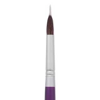 Silver Brush Silver Silk 88 Synthetic Brush - Short Handle, Needle Point Liner, Size 12