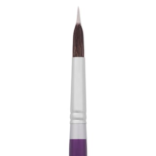 Silver Brush Silver Silk 88 Synthetic Brush - Short Handle, Needle Point Liner, Size 14