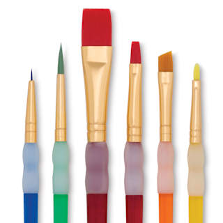 Royal & Langnickel Big Kid's Choice Lil' Grippers Synthetic Brushes - Deluxe Beginner, Set of 6