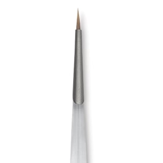 Princeton Synthetic Clear Handle Brush - Round, Short Handle, Size 0