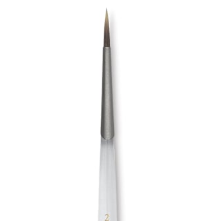 Princeton Synthetic Clear Handle Brush - Round, Short Handle, Size 2