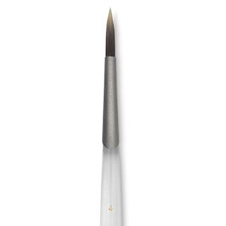 Princeton Synthetic Clear Handle Brush - Round, Short Handle, Size 4