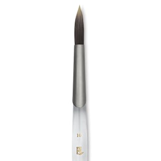 Princeton Synthetic Clear Handle Brush - Round, Short Handle, Size 10
