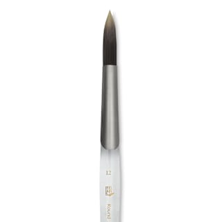Princeton Synthetic Clear Handle Brush - Round, Short Handle, Size 12
