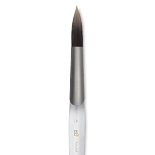Princeton Synthetic Clear Handle Brush - Round, Short Handle, Size 16