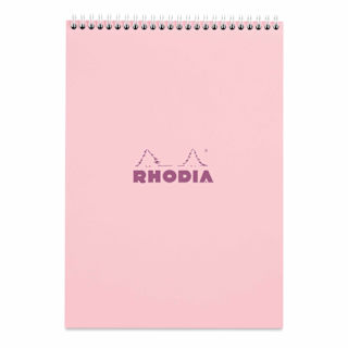 Rhodia Top Wirebound Pad - 8-1/4" x 11-3/4", Rose, Graph