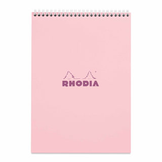 Rhodia Top Wirebound Pad - 8-1/4" x 11-3/4", Rose, Ruled