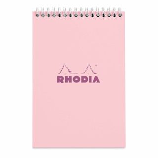 Rhodia Top Wirebound Pad - 6" x 8-1/4", Rose, Graph