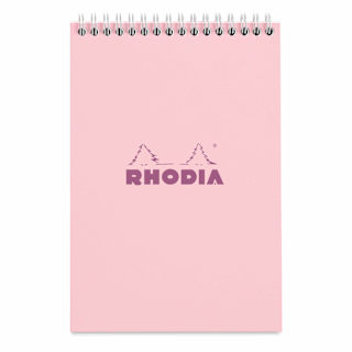 Rhodia Top Wirebound Pad - 6" x 8-1/4", Rose, Ruled