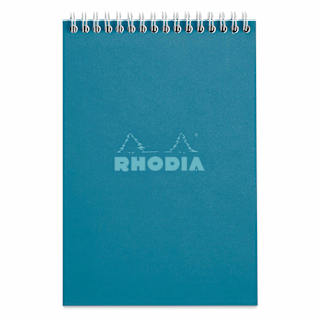 Rhodia Top Wirebound Pad - 6" x 8-1/4", Peacock, Ruled