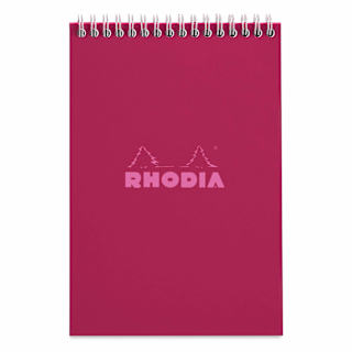 Rhodia Top Wirebound Pad - 6" x 8-1/4", Plum, Graph