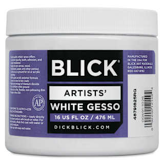 Blick Artists Acrylic Gesso - White, 16 oz jar