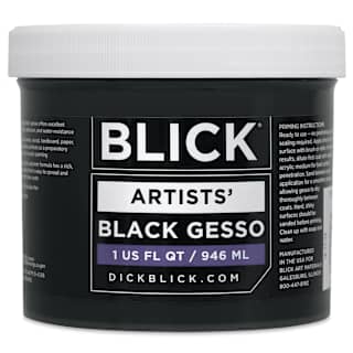 Blick Artists Acrylic Gesso - Black, Quart jar