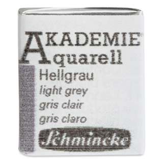 Schmincke Akademie Aquarell Watercolor Pan - Light Grey, Half Pan