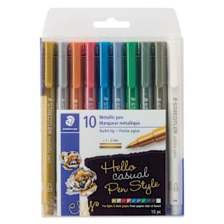 Staedtler Metallic Marker Set - Set of 10, Bullet Nib