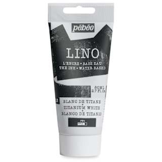 Pebeo Lino Ink - Titanium White, 80 ml Tube