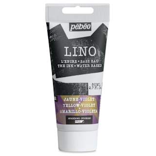 Pebeo Lino Ink - Yellow and Purple Duochrome, 80 ml Tube