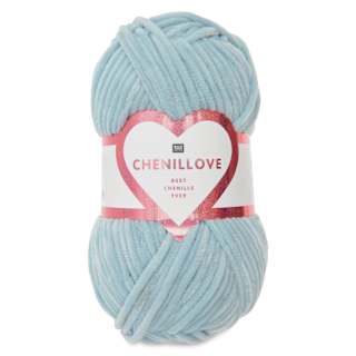 Rico Design Creative Chenillove Yarn - Light Blue, 120 yds