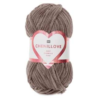 Rico Design Creative Chenillove Yarn - Brown, 120 yds