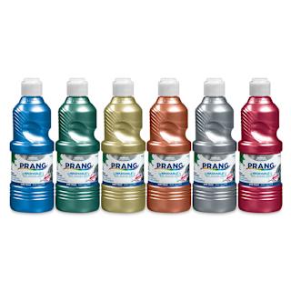 Prang Ready-To-Use Washable Tempera Paints - Metallic Colors, Set of 6, 16 oz bottles