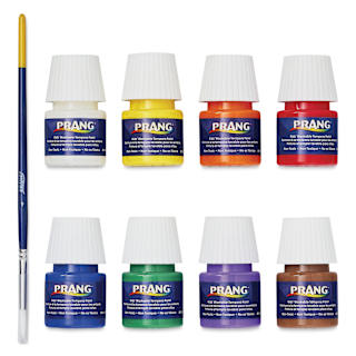 Prang Ready-To-Use Washable Tempera Paints - Assorted Colors, Set of 8 with Brush