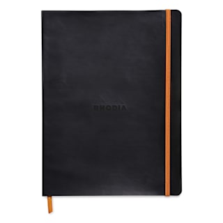 Rhodia Rhodiarama Softcover Notebook - 7-1/2" x 9-7/8", Black, Lined