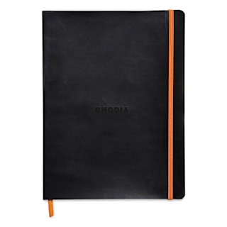 Rhodia Rhodiarama Softcover Notebook - 7-1/2" x 9-7/8", Black, Dot Grid