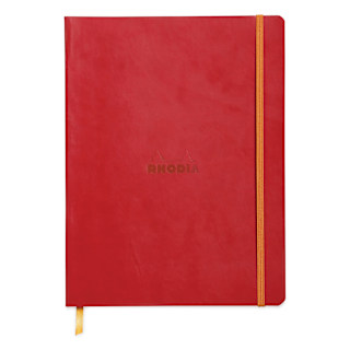 Rhodia Rhodiarama Softcover Notebook - 7-1/2" x 9-7/8", Poppy, Lined